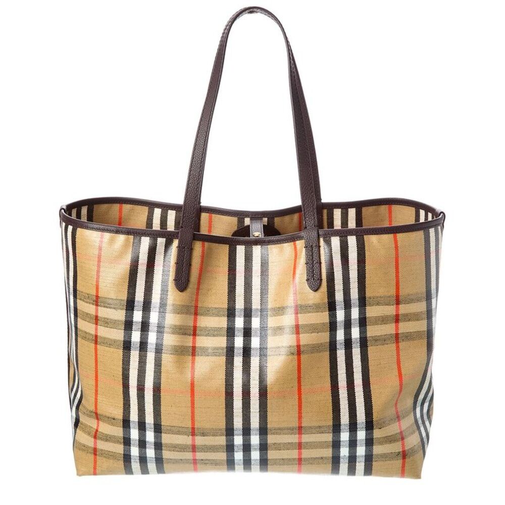 Burberry Highlands Medium Coated Canvas Tote, Brown - Picture 2 of 4